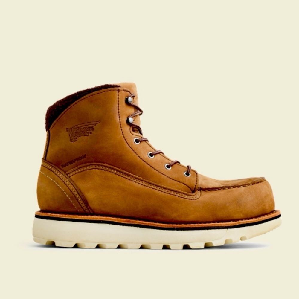 Red Wing Traction Tred Lite #2444 Size 6.5B Safety Toe Waterproof Work Boots